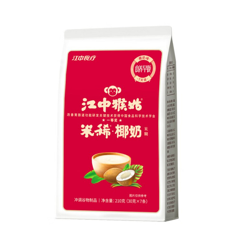 江中猴菇椰奶米糊 营养代餐 210g*1 袋 210 克
