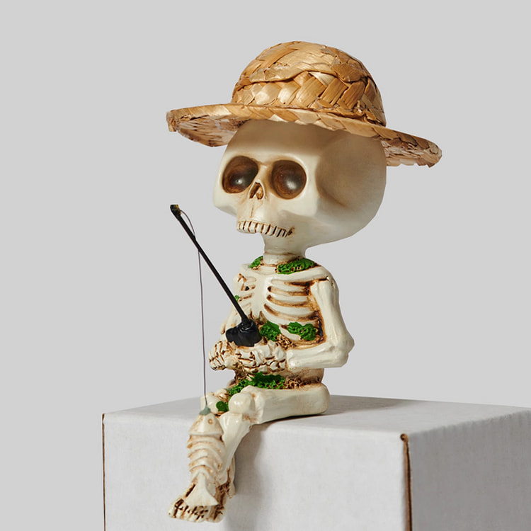 Skeleton ornaments straw hat style *1