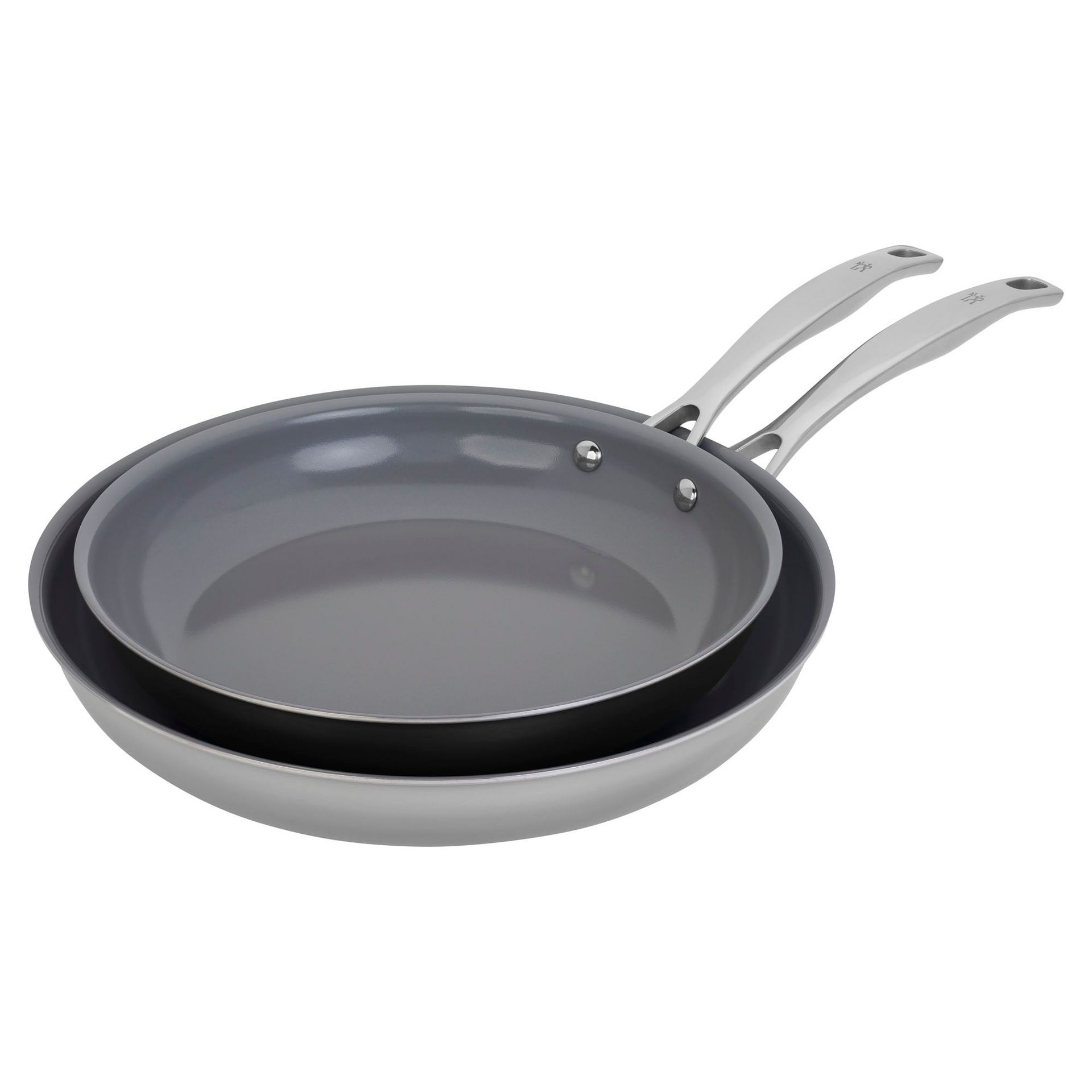 Henckels Clad H3 2-pc Stainless Steel Ceramic Nonstick 10-in & 12-in Fry Pan Set 1 phần