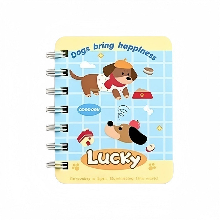 A7 Orange Puppy Spiral Notebook 1pc Random Style 1 count