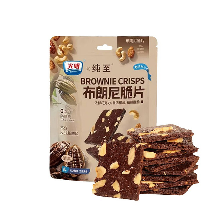 【美国直邮】光明 巧克力布朗尼脆片 坚果薄脆皮饼干
