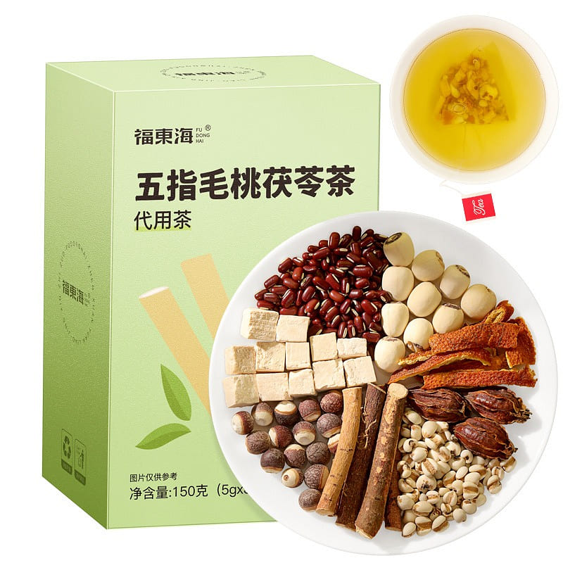 Fudonghai Five Fingers Poria Tea Healthy Spleen and Stomach 150g/box 150 g