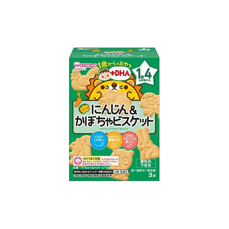 和光堂南瓜胡萝卜DHA高铁钙磨牙饼干1岁4月+ 1 份
