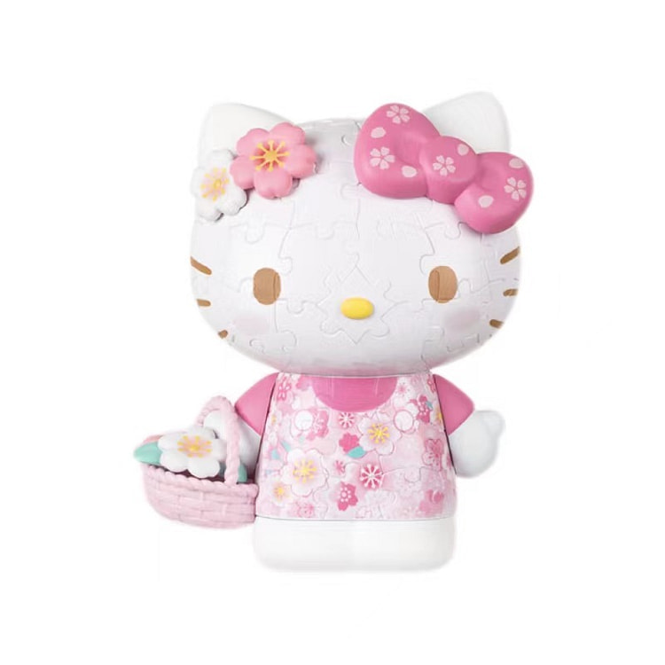 【中国直邮】 FOXTAIL Hello Kitty立体拼图 玩具 卡通 生日礼物 礼品 潮玩 手办-樱花粉 1个