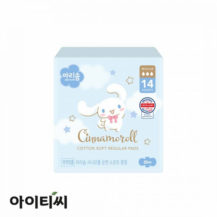 Marisom x Sanrio 大耳狗 棉柔瞬吸日用护翼卫生棉（Regular/25cm） 14片