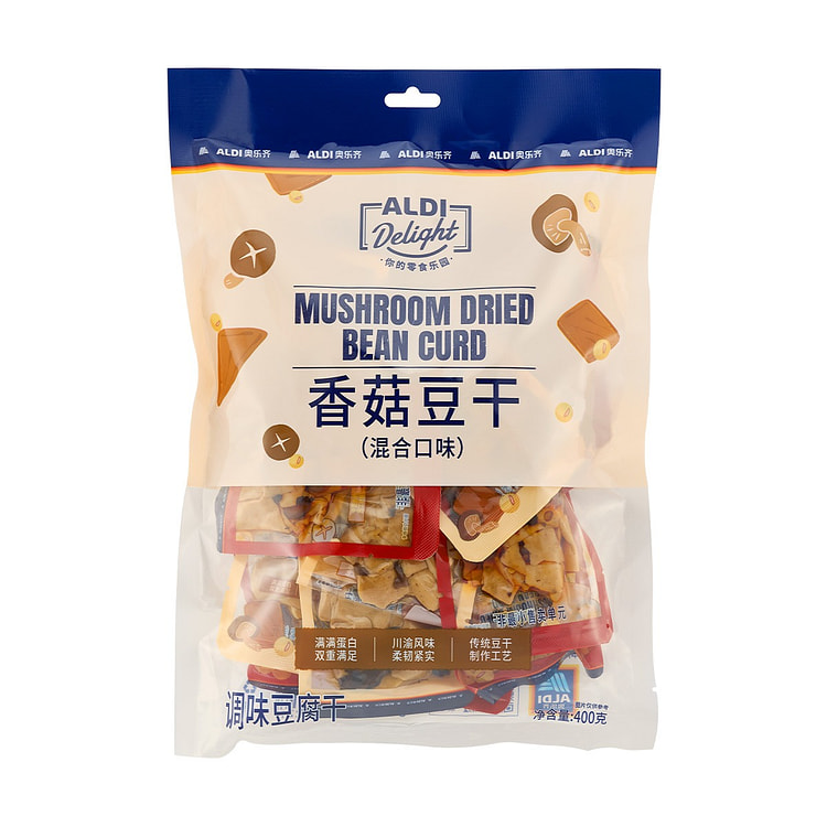 Aldi Delight Mixed Shiitake Mushroom Tofu Snacks 400 g