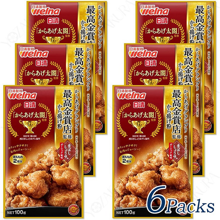 日清 炸鸡粉 酱油蒜香味 100克 × 6包