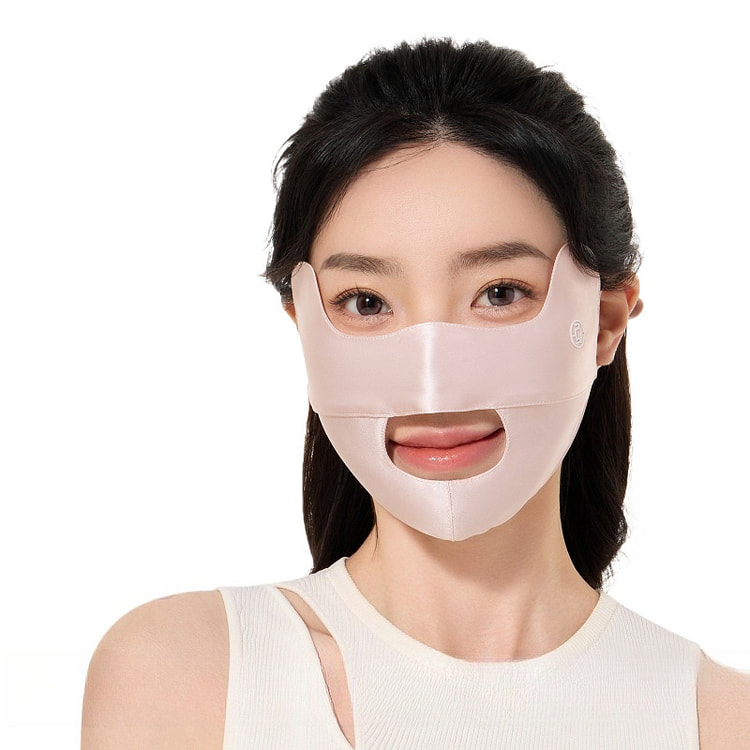 夏秦 户外防晒面罩 镜空粉 23.5*13.5厘米 1 盒