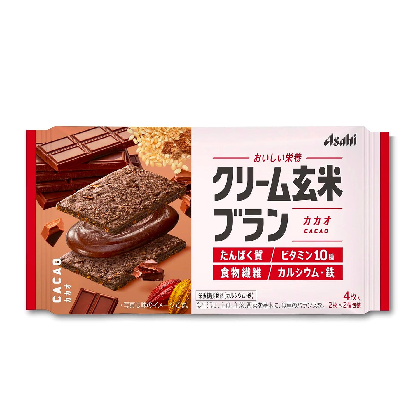 Biscuits Cacao Chocolate Cream Crispy ASAHI 72g 1 個