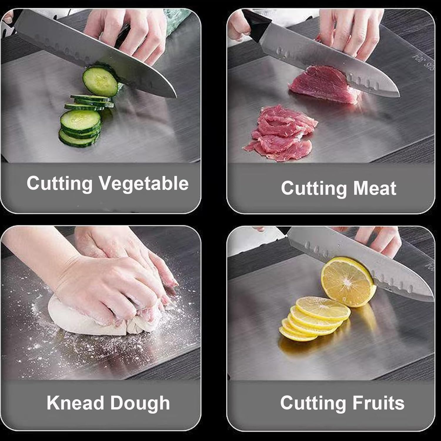 Cutting Boards for Kitchen Double Sided MetalSteel 1 count - Weee!