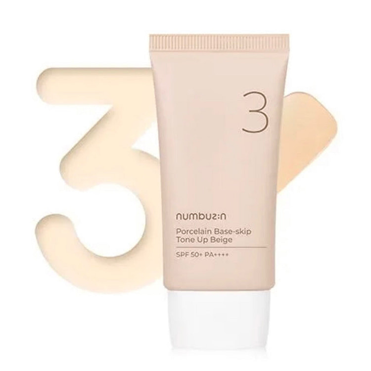 Numbuzin No.3 Porcelain Base-skip Tone Up Beige