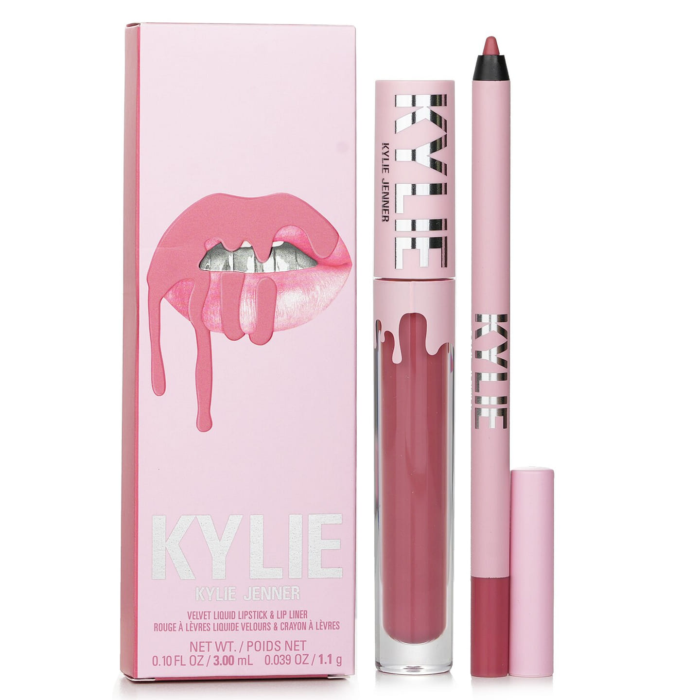 Kylie Cosmetics Velvet Lip Kit: Velvet Liquid Lipstick 3ml + Lip Liner 1.1g – # 305 Harmony 2 bottle
