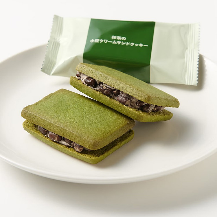 Bánh quy sandwich kem đậu đỏ MUJI Matcha 3 miếng