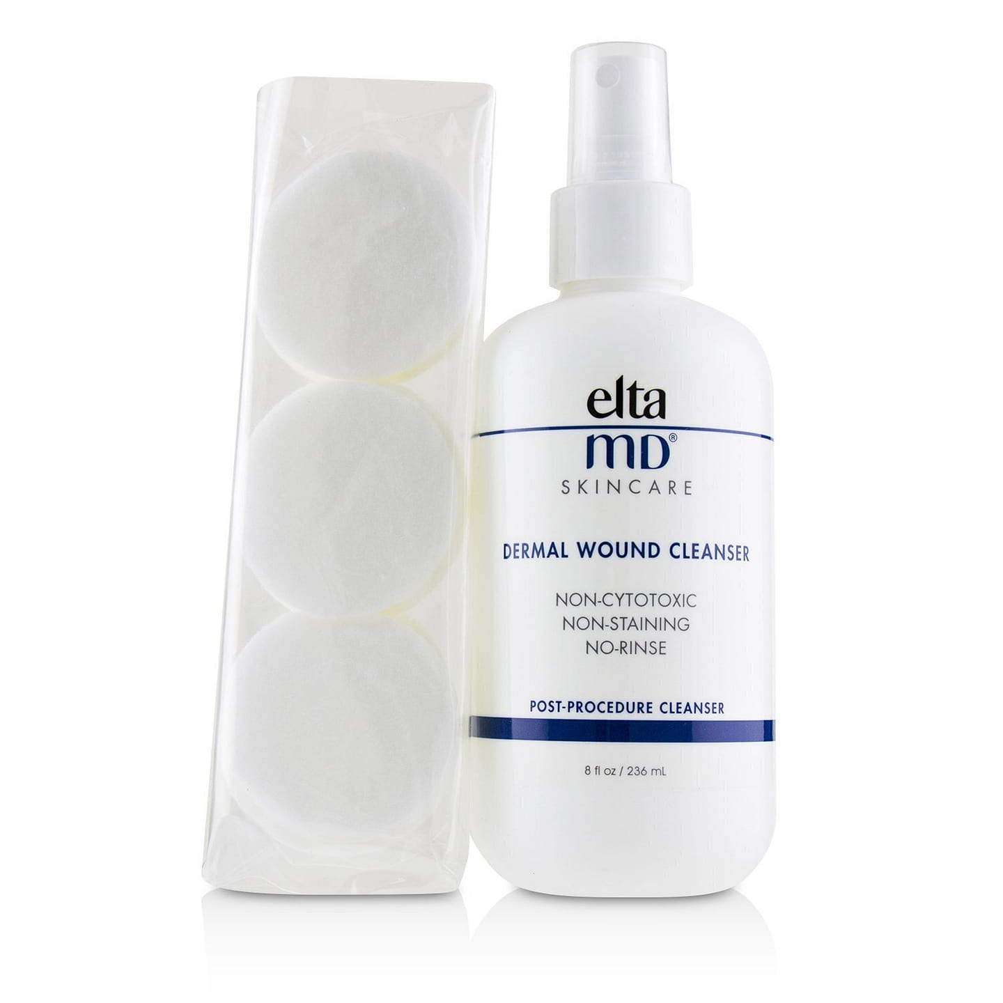 EltaMD Dermal Wound Cleanser (with 21 Lint-Free Cosmetic Pads) 236ml/8oz 236 ml