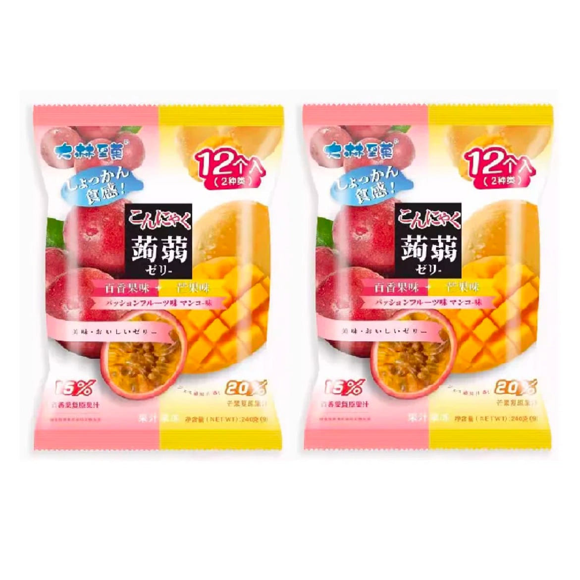 Double Jelly Passion Fruit/Mango Flavor 240 g