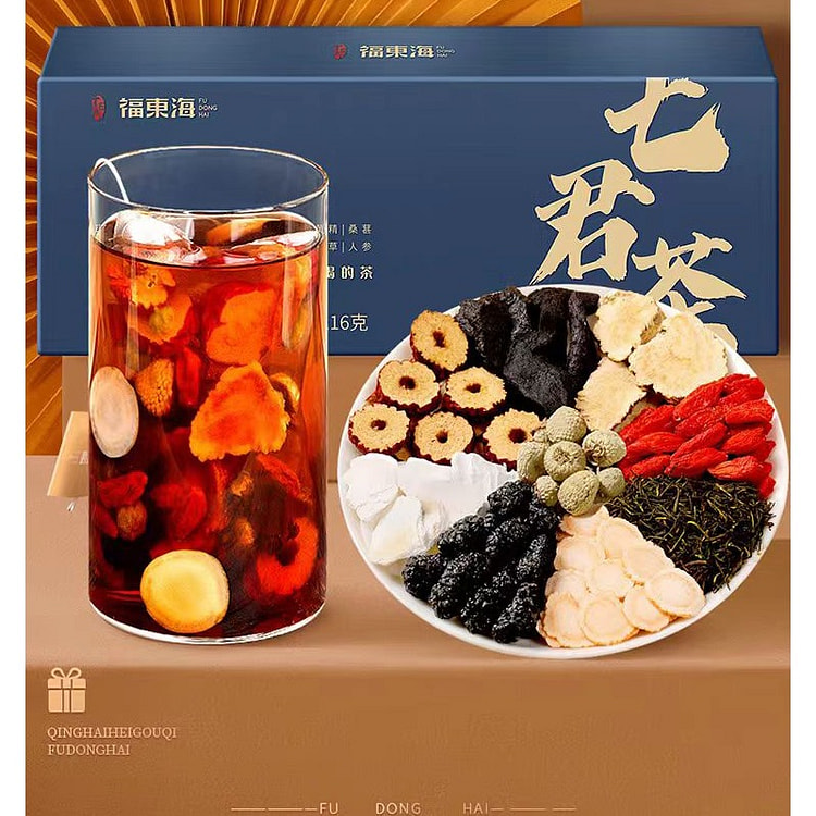 【福东海】七君茶 升级版人参五宝茶 男士滋补养生茶 10袋*1盒 216g*1盒