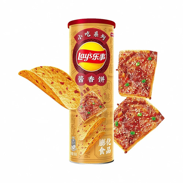 Lay's/乐事 小吃系列薯片酱香饼味 1罐 90 克