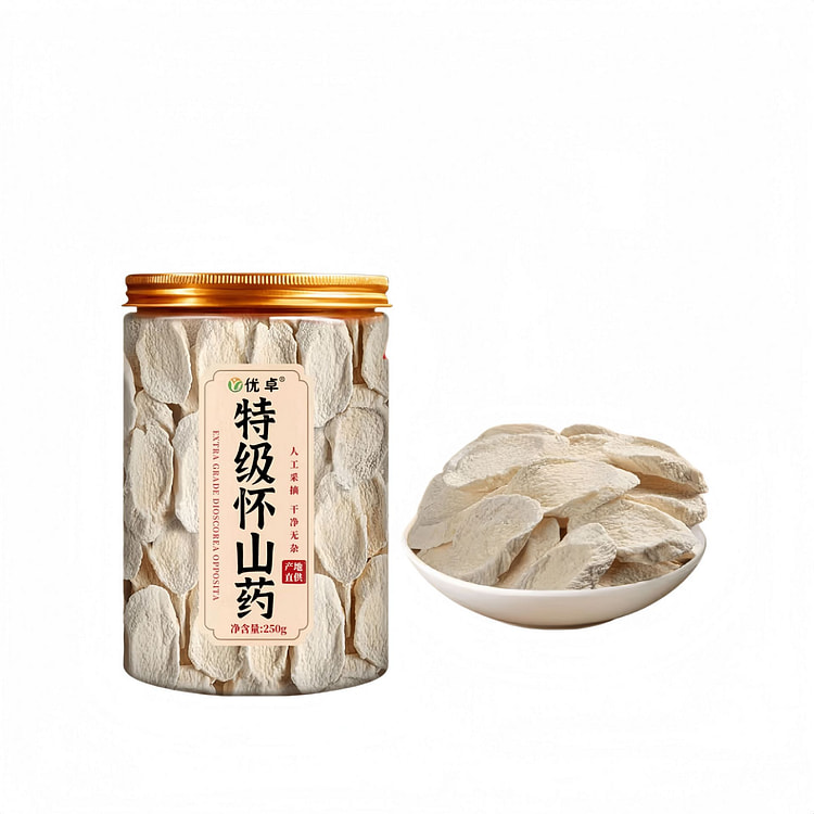 正宗怀山药干片铁棍淮山药片干货250g*1罐 250 克