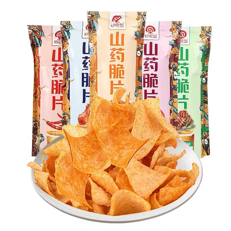 好吃岛山药薄片山药脆片30g/袋*5包混合口味零食