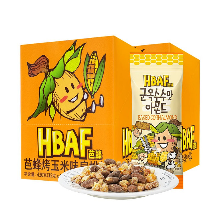 Hbaf roasted corn flavored almond kernels 420g 420 g