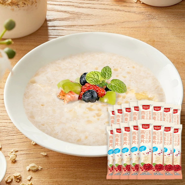 皇麦世家早餐燕麦片独立小包装红豆牛奶味30g*12