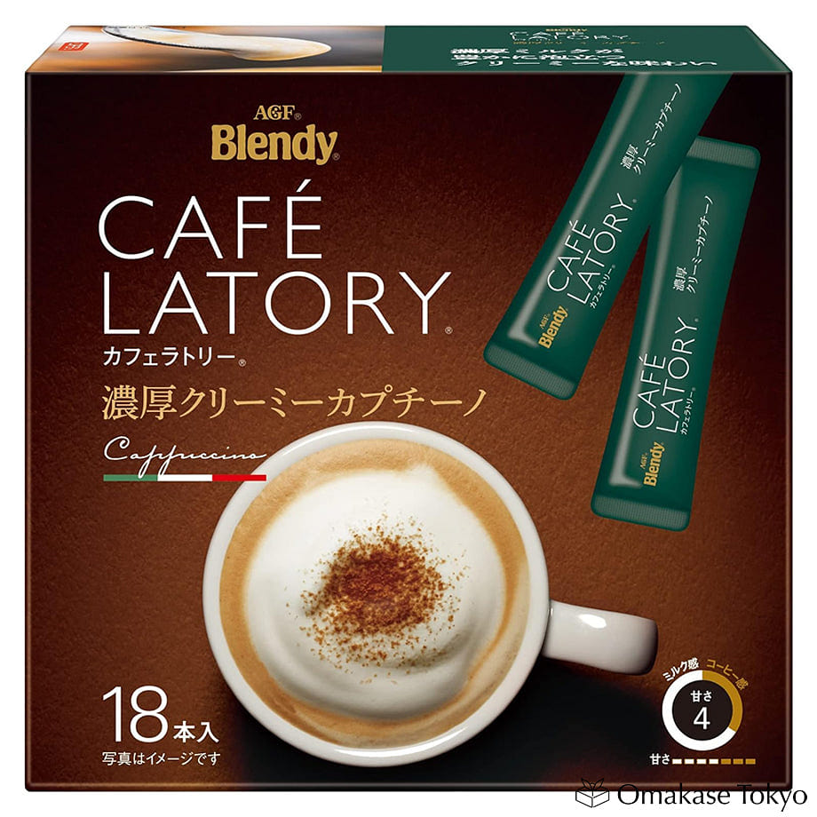 AGF Blendy Cafe Latory Rich Creamy Cappuccino 18 Sticks 98 g