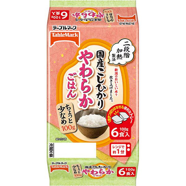 Table Mark Koshihikari Soft Rice 6 Meals/600g