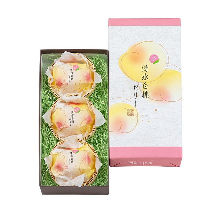 Kurazukuri Honpo Shimizu White Peach Jelly 3 Pcs 1 each