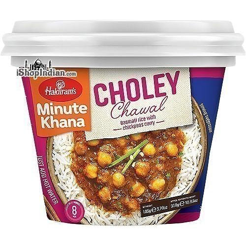Haldiram’s Instant Choley Chawal – Basmati Rice with Chickpeas Curry , 3.7 oz pack 3.7 oz