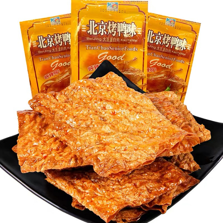 麻辣零食辣条北京烤鸭味甜辣休闲豆制品童年儿时怀旧 3袋装