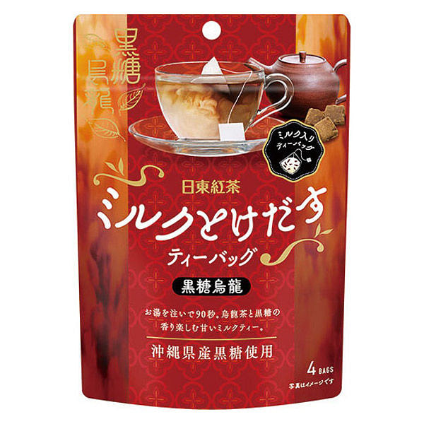 Nitto Tea Milk Oolong Brown Sugar Tea Bags 4pcs 1 each
