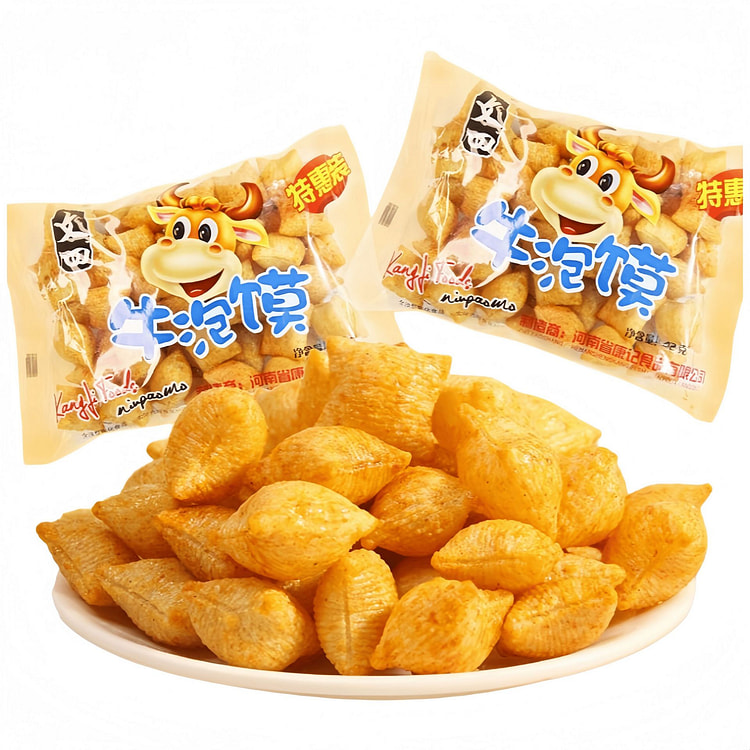 文四 牛泡馍膨化薯片怀旧童年零食 42g*5袋 210 克