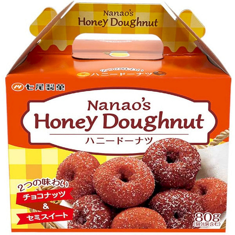 Nanao Seika Honey Doughnuts, 2-Flavor Box 80g 1 each