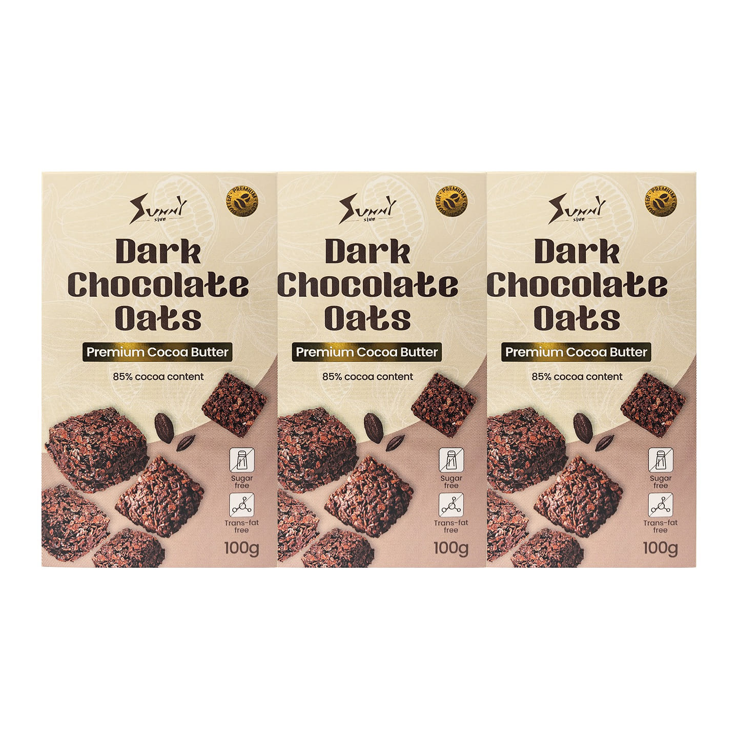 Sunnyside Dark Chocolate Oat Bites 3 Pack 105 g*3 pack