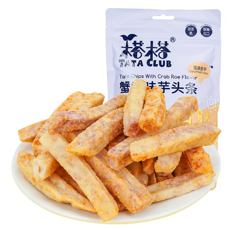 榙榙 蟹黄味芋头条 网红果蔬脆香芋干 休闲零食 75 克