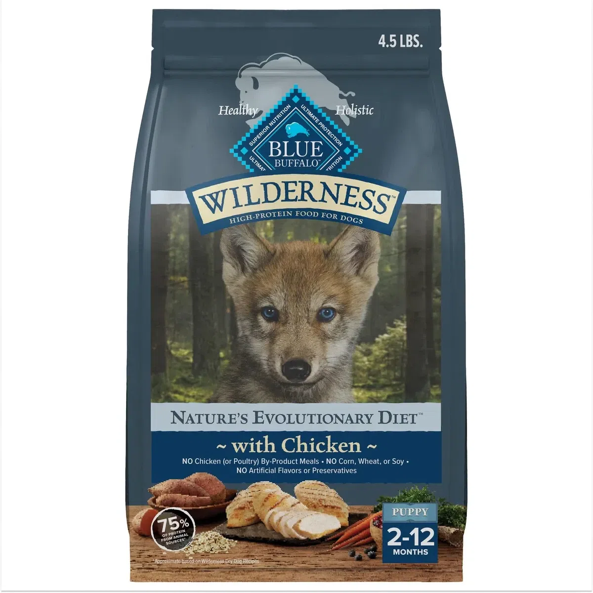 Blue Buffalo Wilderness High Protein Dry Puppy Foo 1 pack