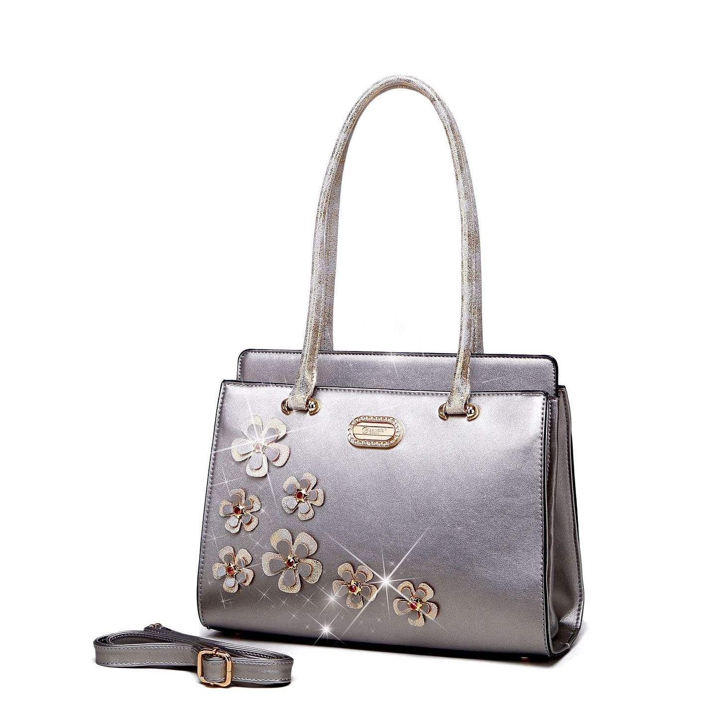 Twinkle Cosmos Florality Purse and Handbag Pewter [KT5485-PR] 1 ส่วน