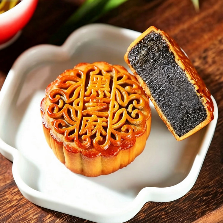 好溢美 黑芝麻月饼 100g 100 克*5 包
