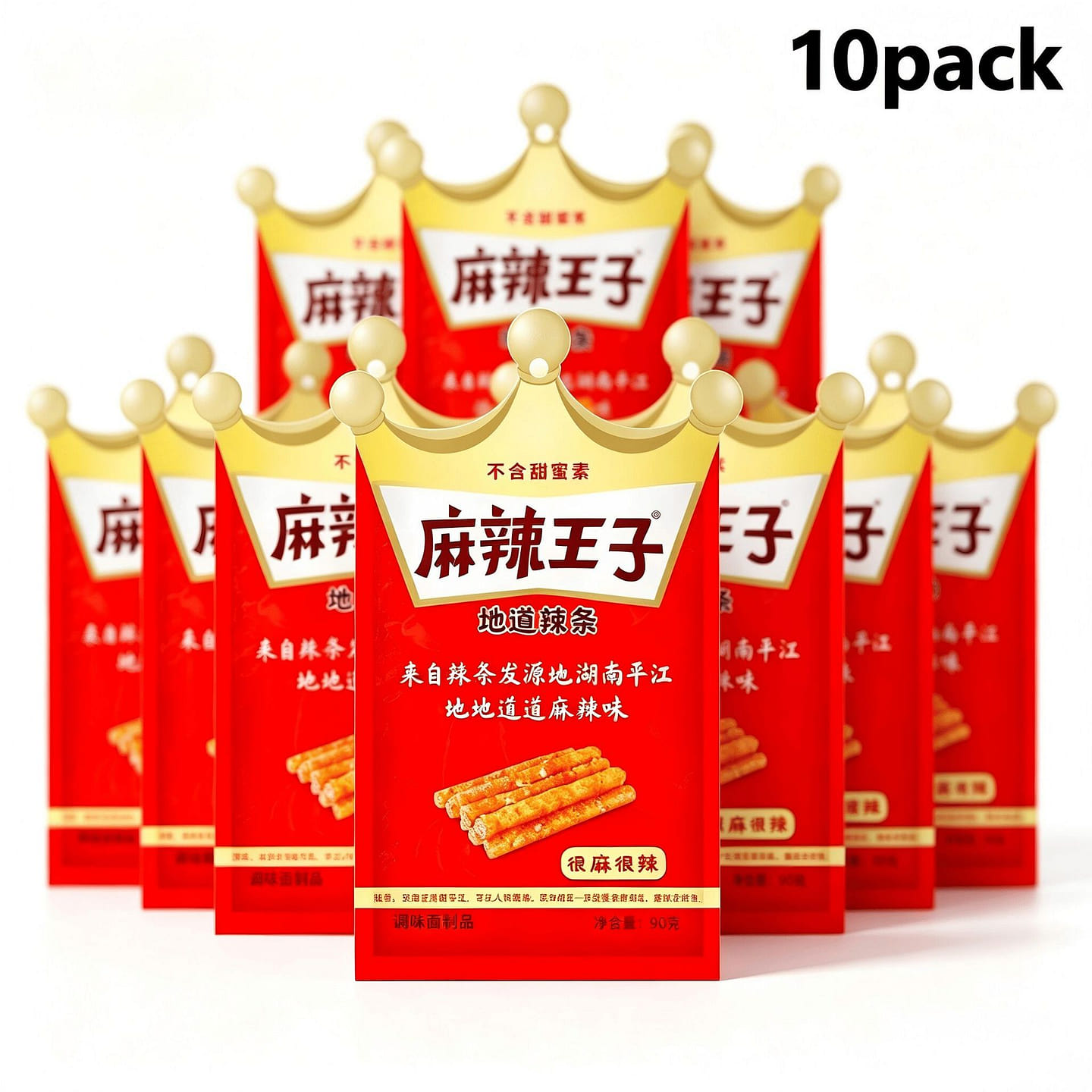 Mala Extra Spicy Latiao – Wheat Snack Sticks 10pc 1 each
