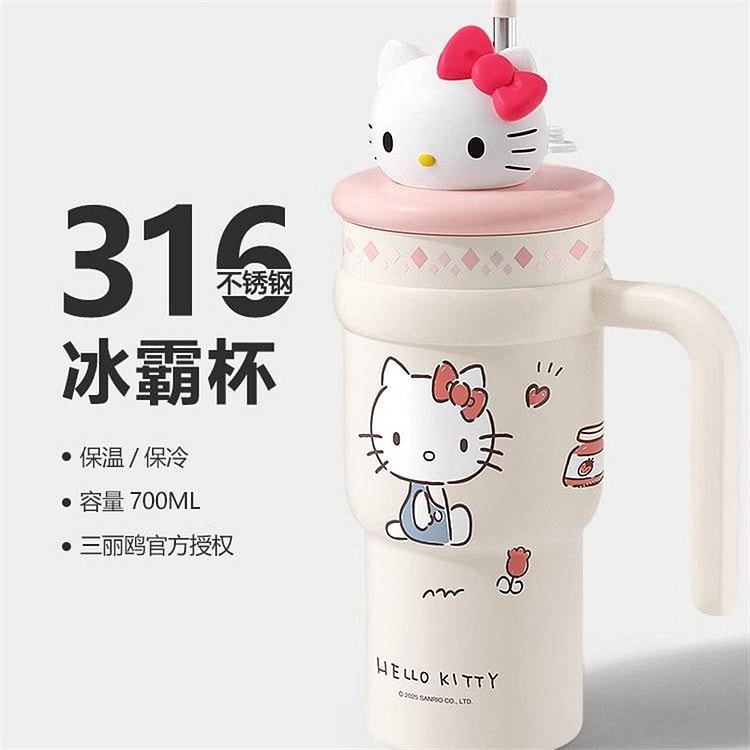 hellokitty保温杯大容量吸管巨无霸水杯可爱