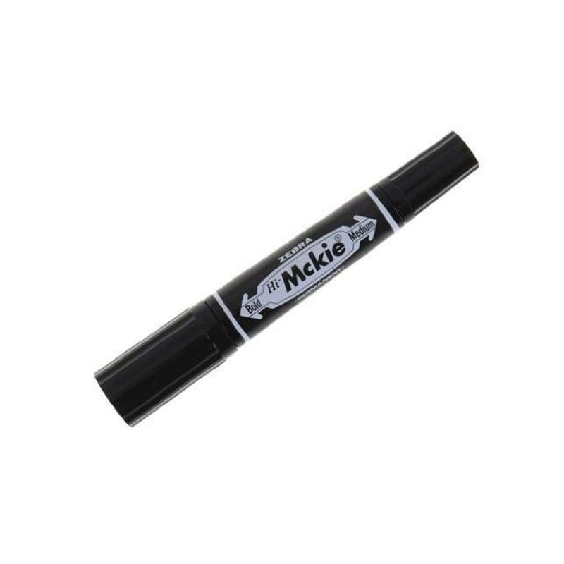 Zebra Marker McKee Pen Marker Twin Tip Black 1 each