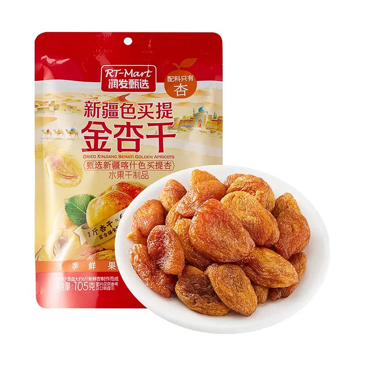 【美国仓直发】新疆金杏干 传统风味天然果干 105 克