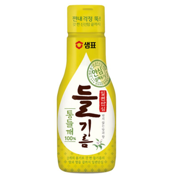 [한국 직배송] 샘표 일편단심 통들깨 들기름 200ml, 1개