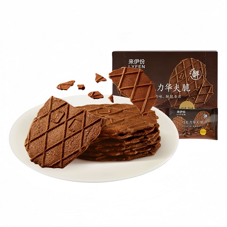 来伊份巧克力华夫脆 浓醇可可薄脆酥香迷你饼干 88 克