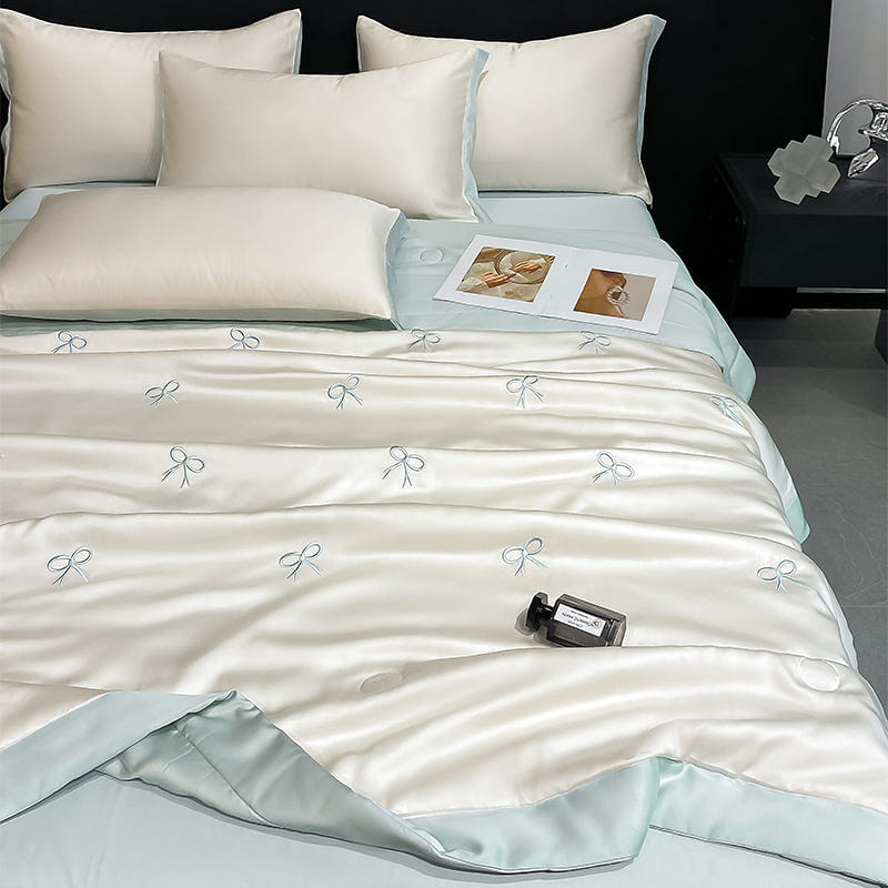 Elysian Dreams Cooling Quilt Bow Blue-Double 2000 g