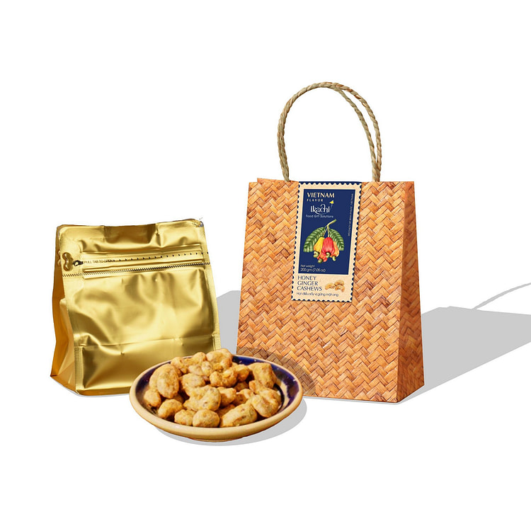Ikachi Honey Ginger Cashews Gift Bag 233 g