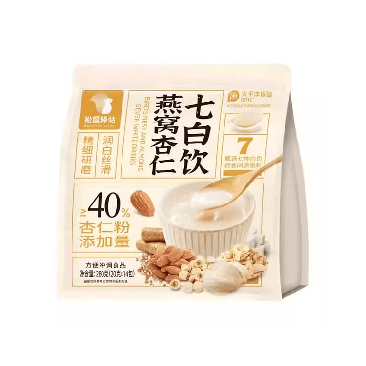 松鼠驿站 燕窝杏仁七白饮280g*1袋 280 克