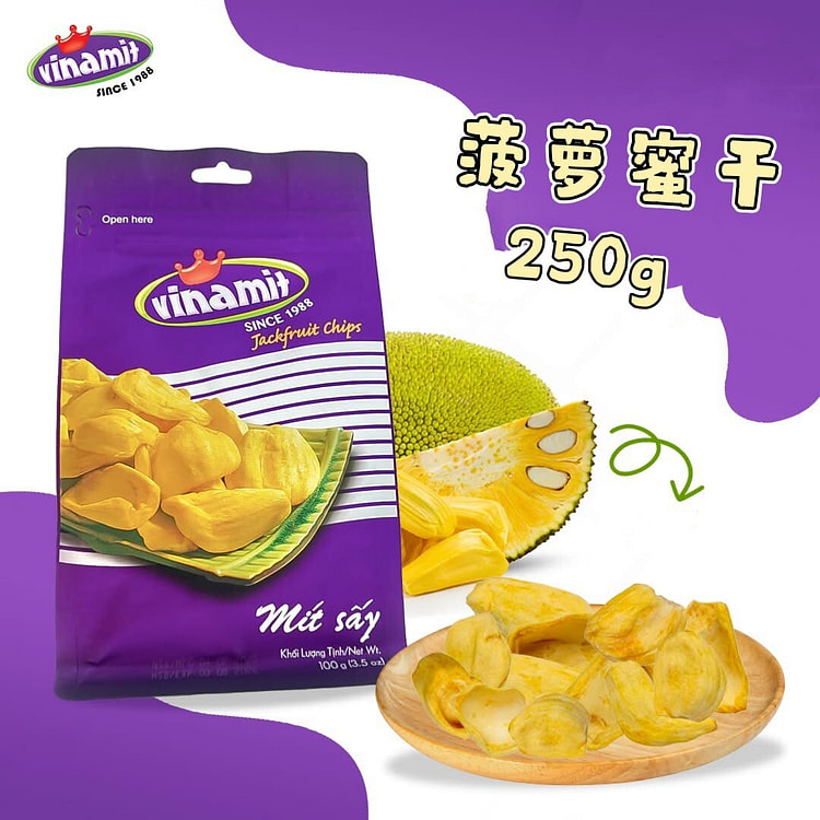 Vietnamese Vinami jackfruit dried fruit snacks 250 g