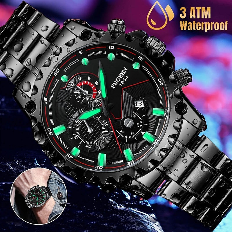 Waterproof Men’s Watch Classic Stainless Steel 1 case