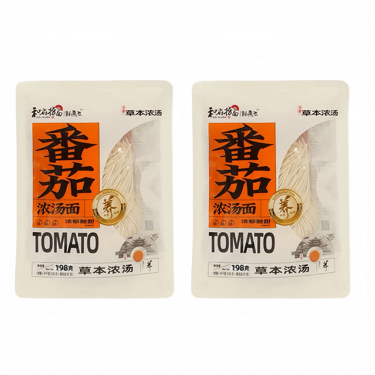 和府捞面草本浓汤番茄浓汤面198g*2袋